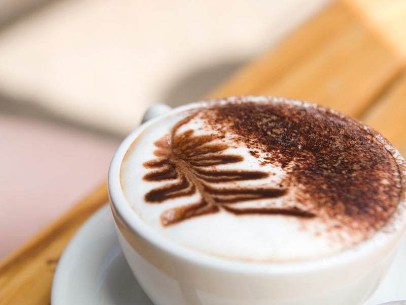 Eine Tasse Cappucino